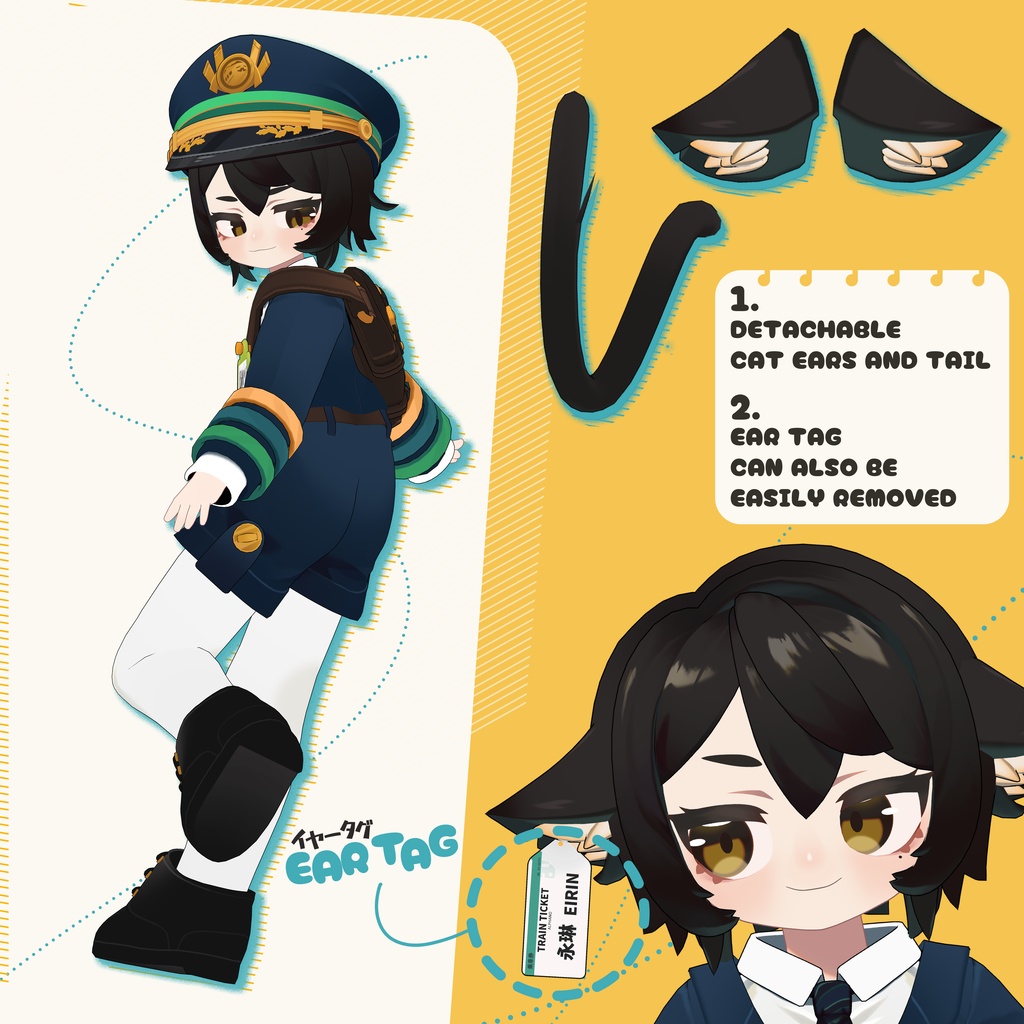 オリジナル3Dモデル「BAMi」ver 1.5.3 Facial Default Inclusion