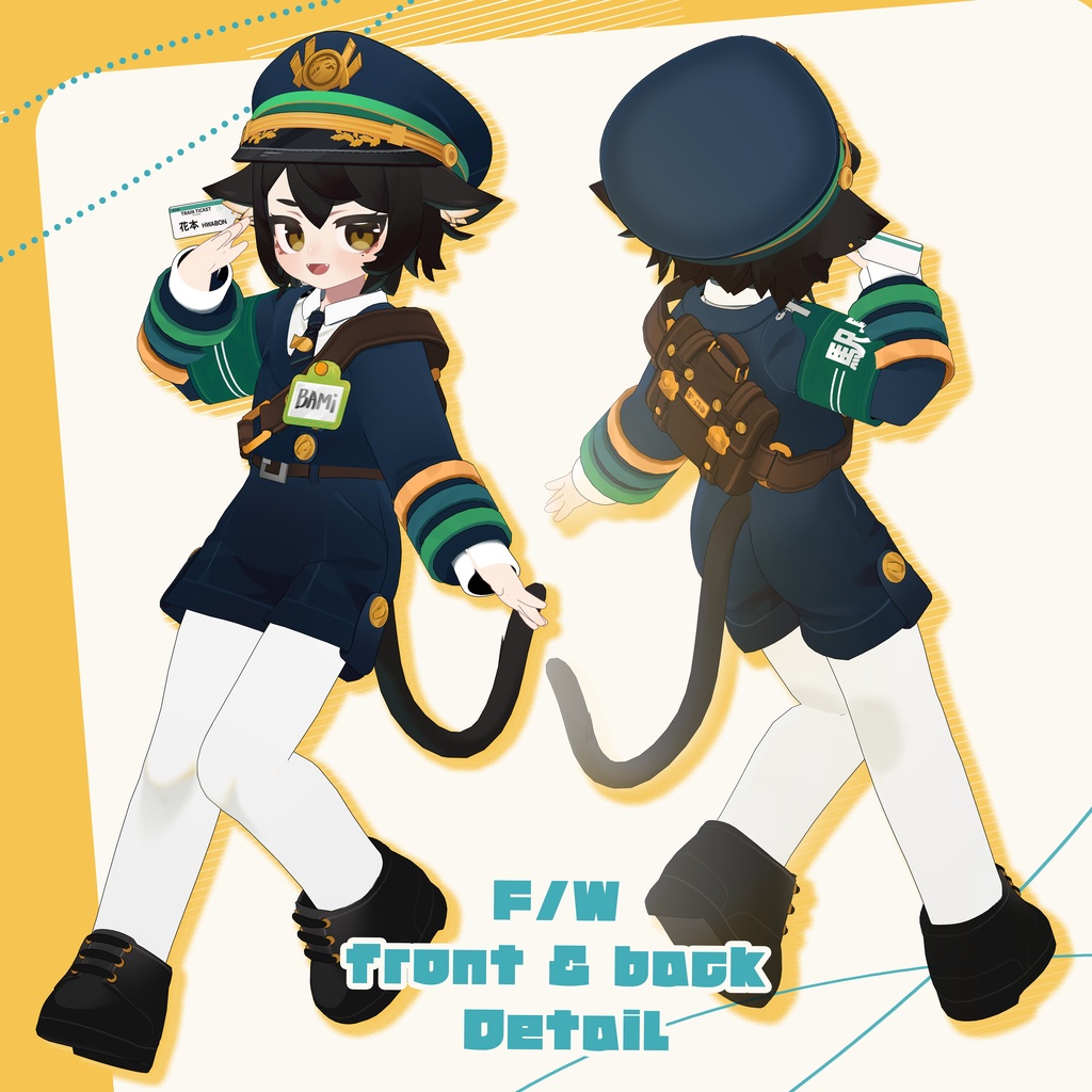 オリジナル3Dモデル「BAMi」ver 1.5.5 Facial Default Inclusion