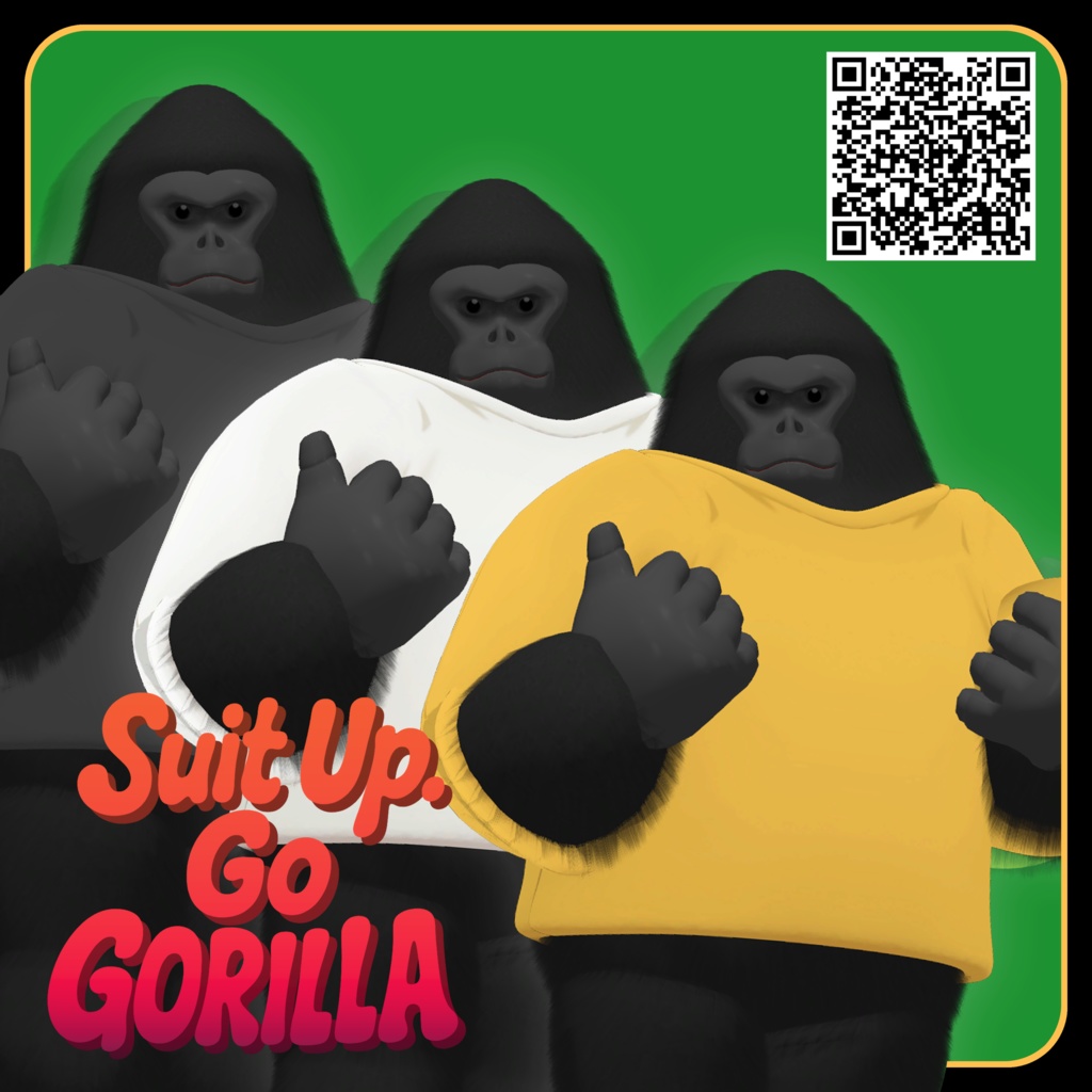 ALPHANO#GOGO_T-Shirts Only For ゴリラのゴーゴ