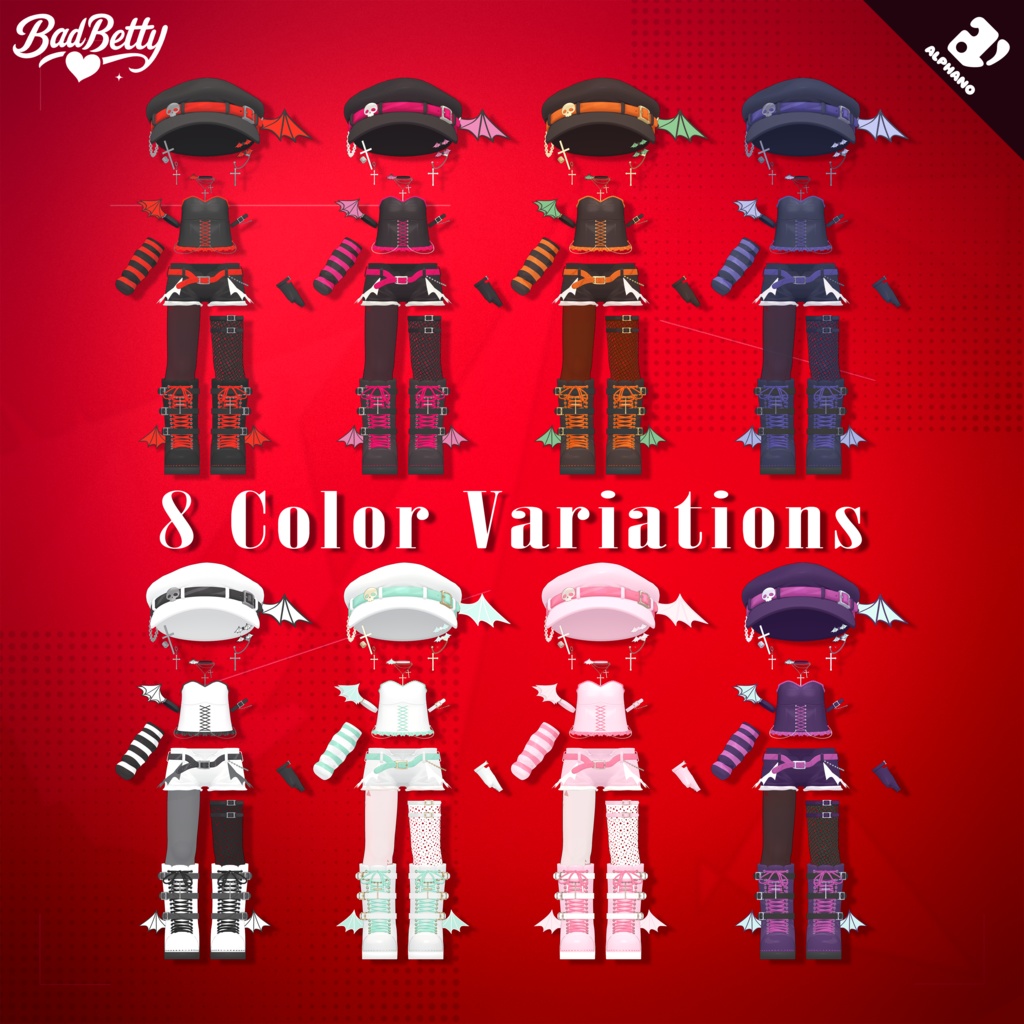 🚨【SALE】🚨🎃🦇#ALPHANO SUPER_MAME_BadBetty🦇🎃【5アバター対応】