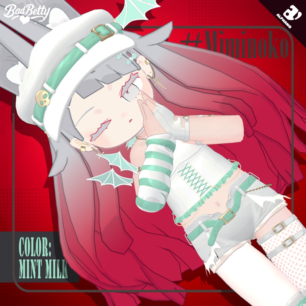 🚨【SALE】🚨🎃🦇#ALPHANO SUPER_MAME_BadBetty🦇🎃【5アバター対応】