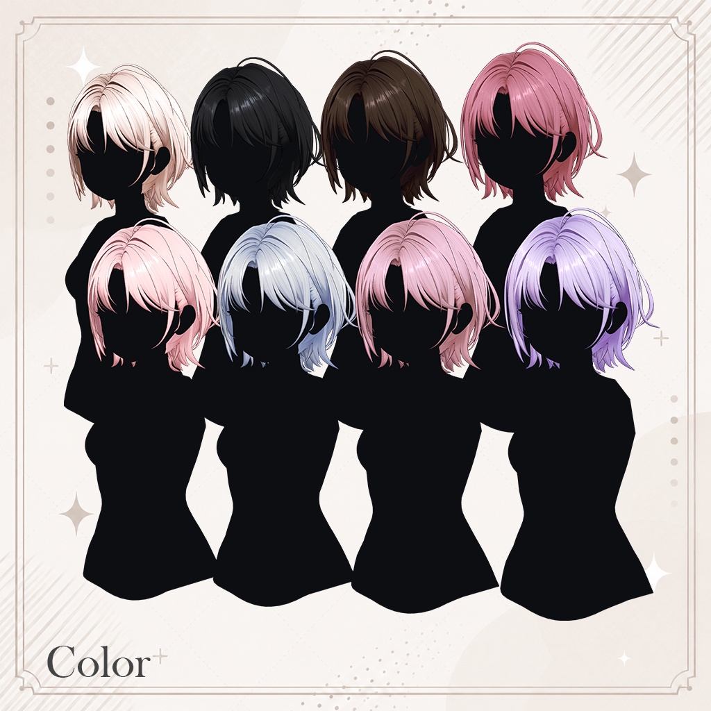 【VRC Hair】 Short_Layered_Hair