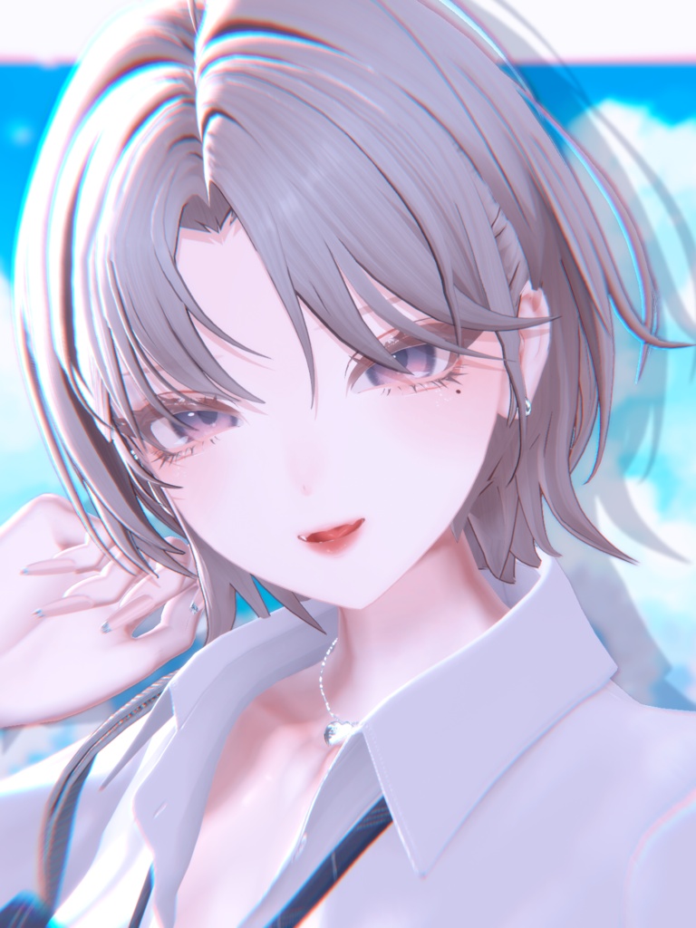 【11 avatars】【VRC Hair】 Short_Layered_Hair