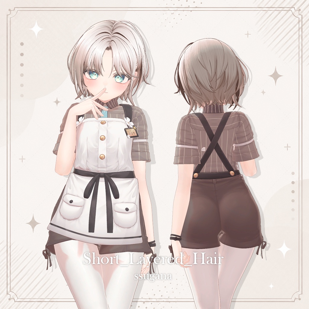 【VRC Hair】 Short_Layered_Hair