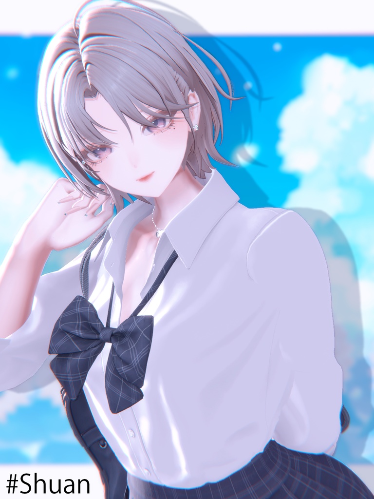 【11 avatars】【VRC Hair】 Short_Layered_Hair