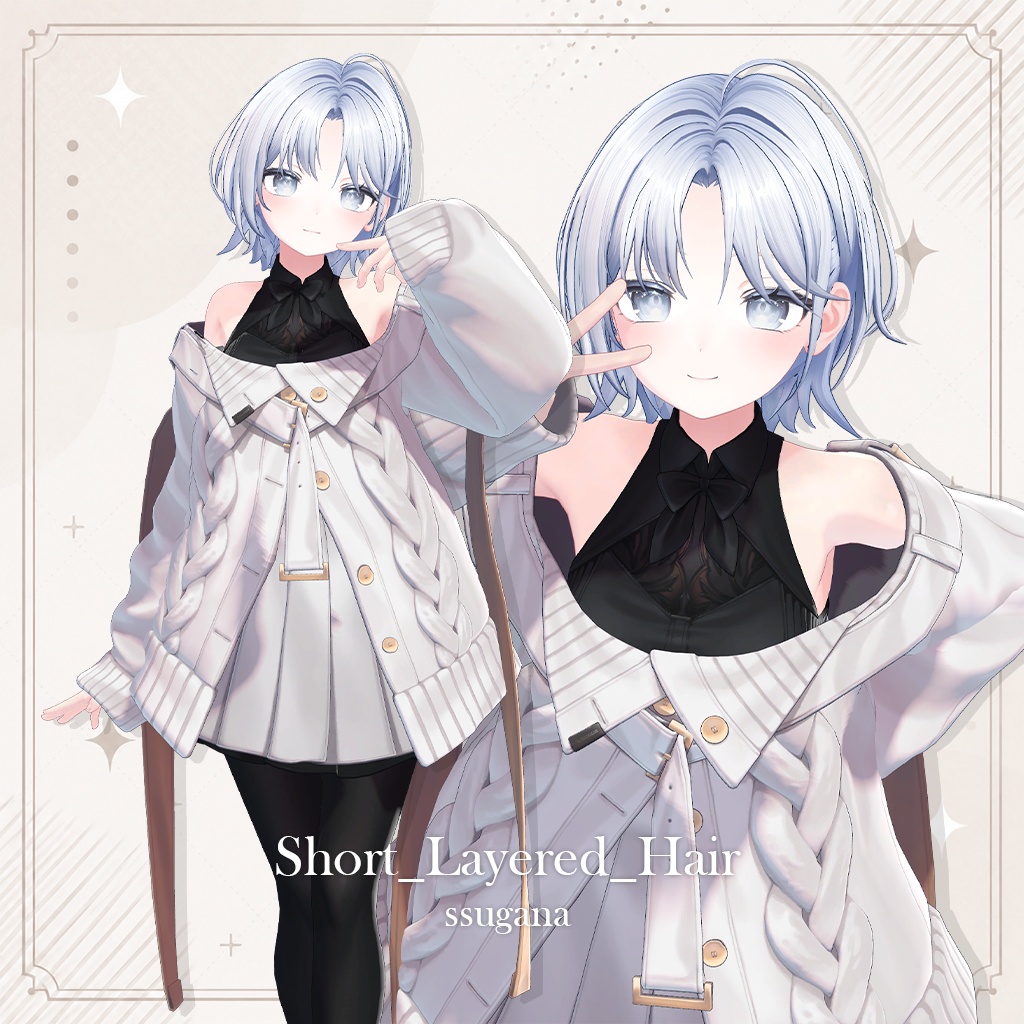 【VRC Hair】 Short_Layered_Hair