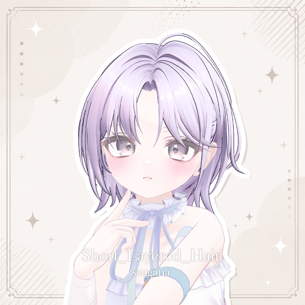 【VRC Hair】 Short_Layered_Hair