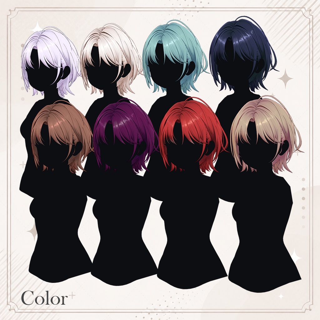 【VRC Hair】 Short_Layered_Hair