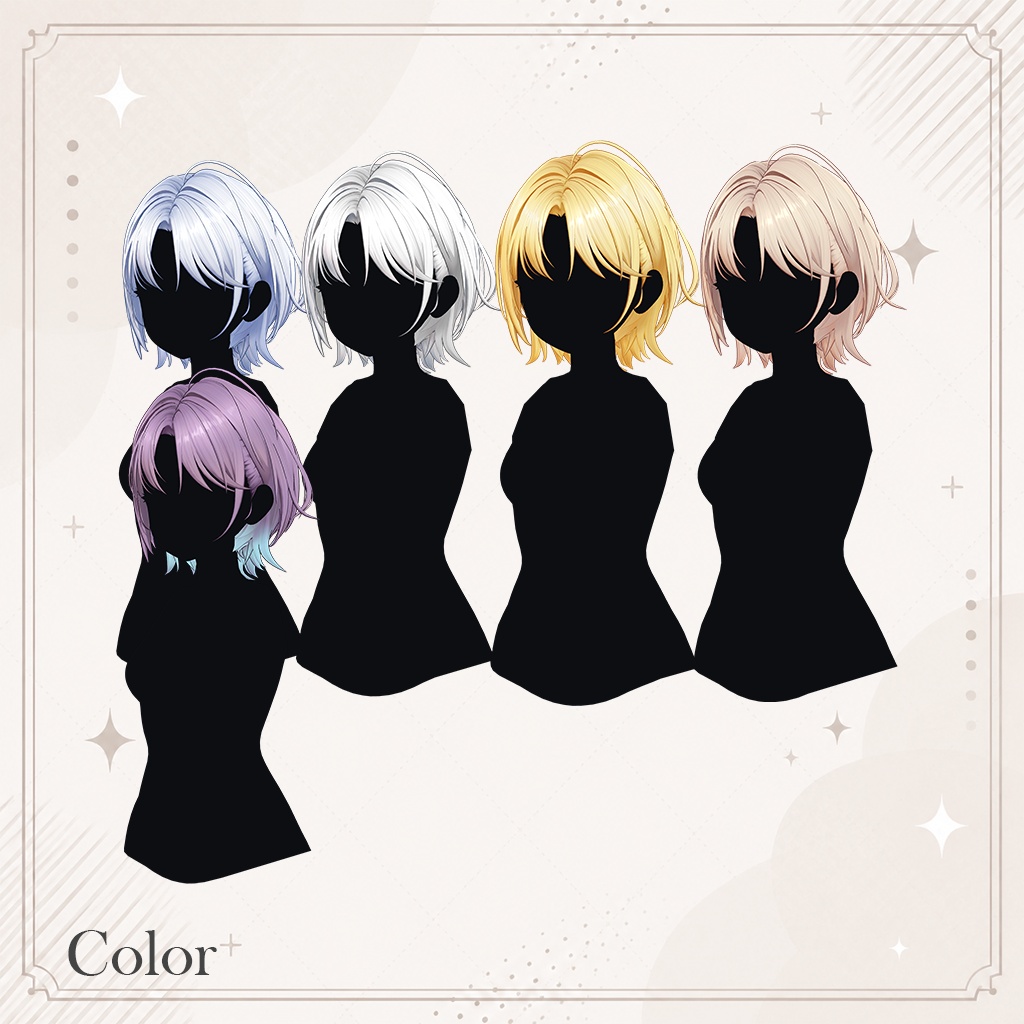 【VRC Hair】 Short_Layered_Hair
