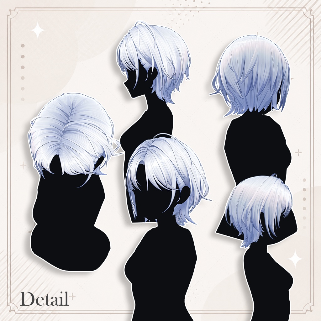 【VRC Hair】 Short_Layered_Hair