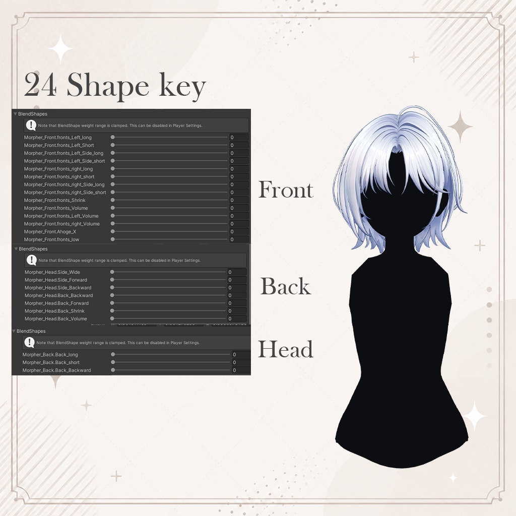 【VRC Hair】 Short_Layered_Hair