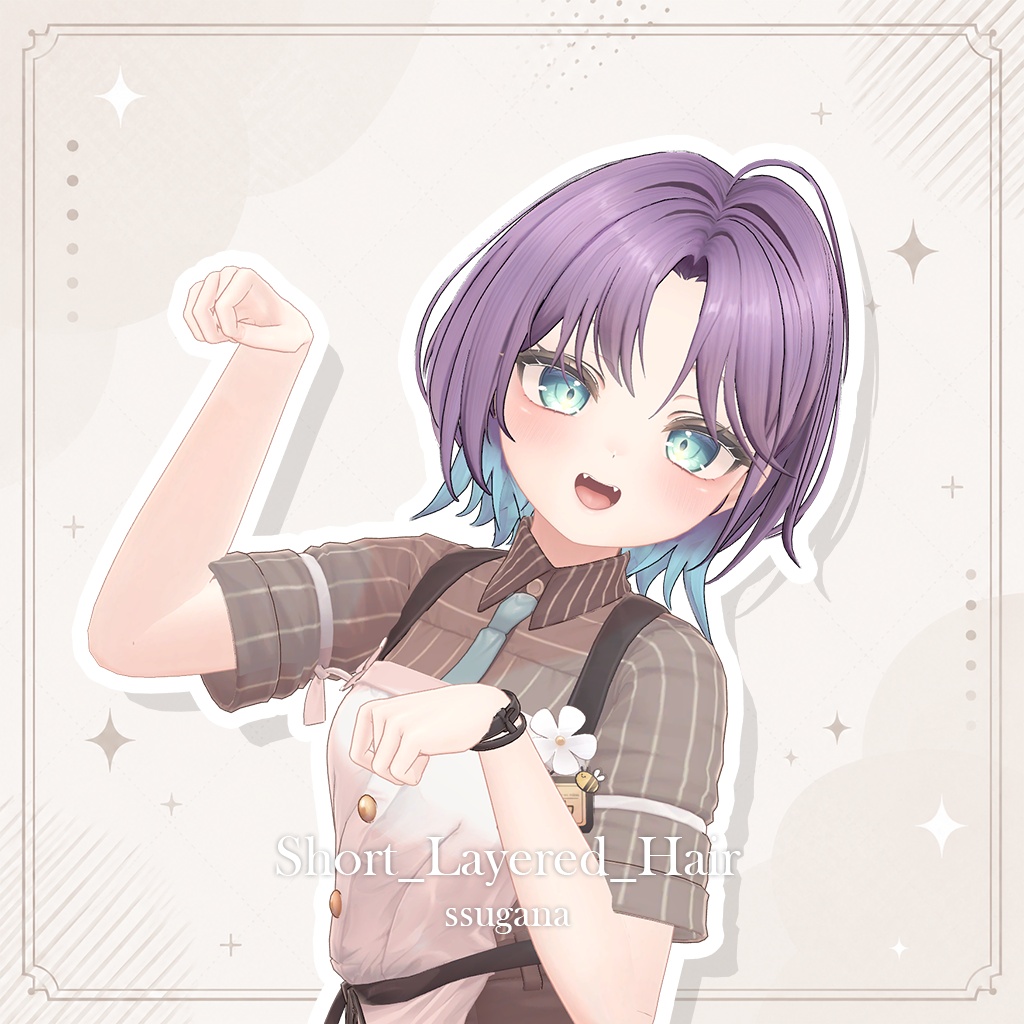 【VRC Hair】 Short_Layered_Hair