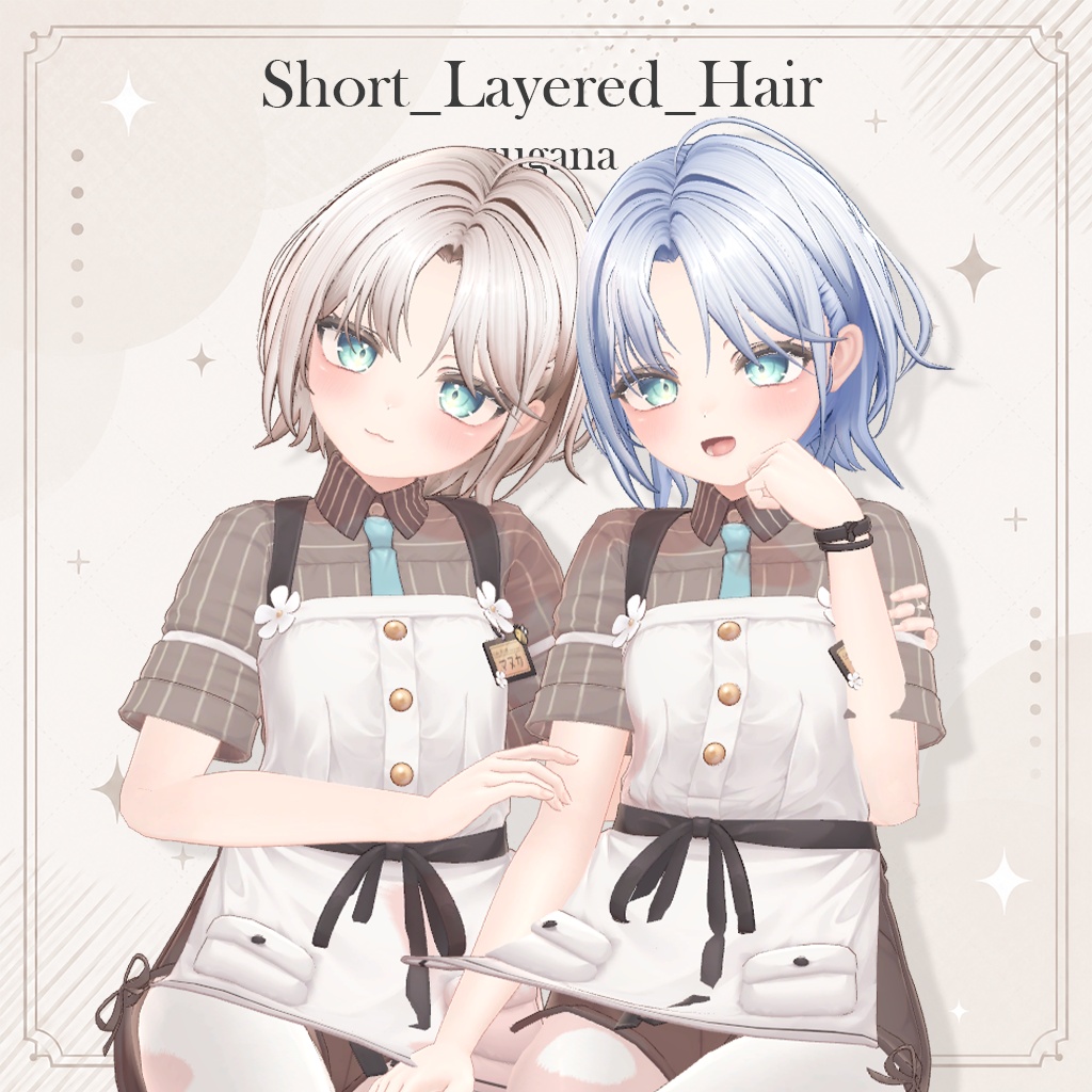 【VRC Hair】 Short_Layered_Hair