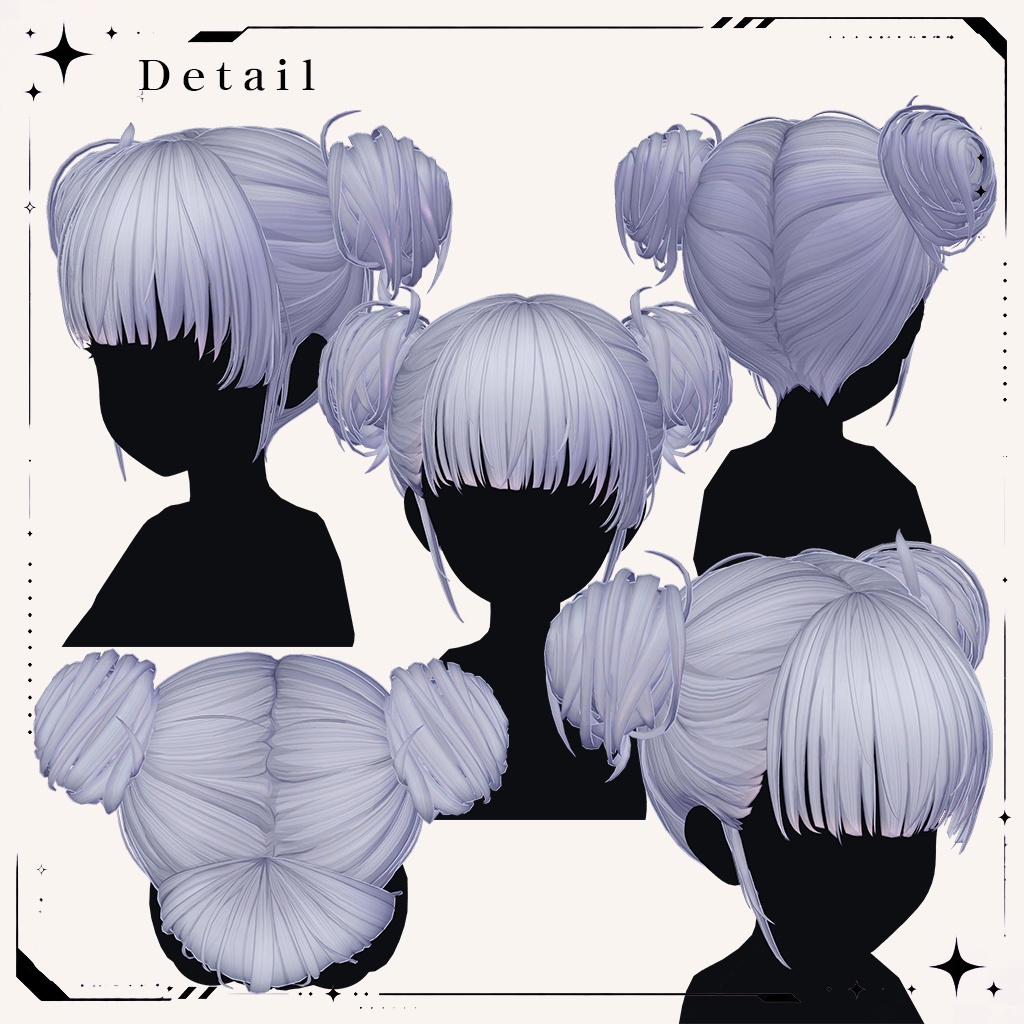 🎈SALE🎈Rumi Bun Hair 【複数アバター対応】