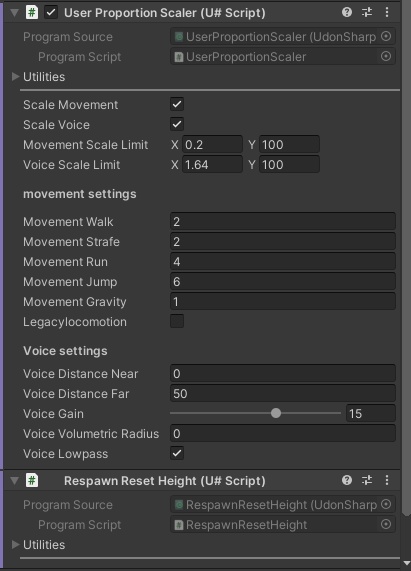 Scaling Prefabs (U#) for VRchat worlds V1.4