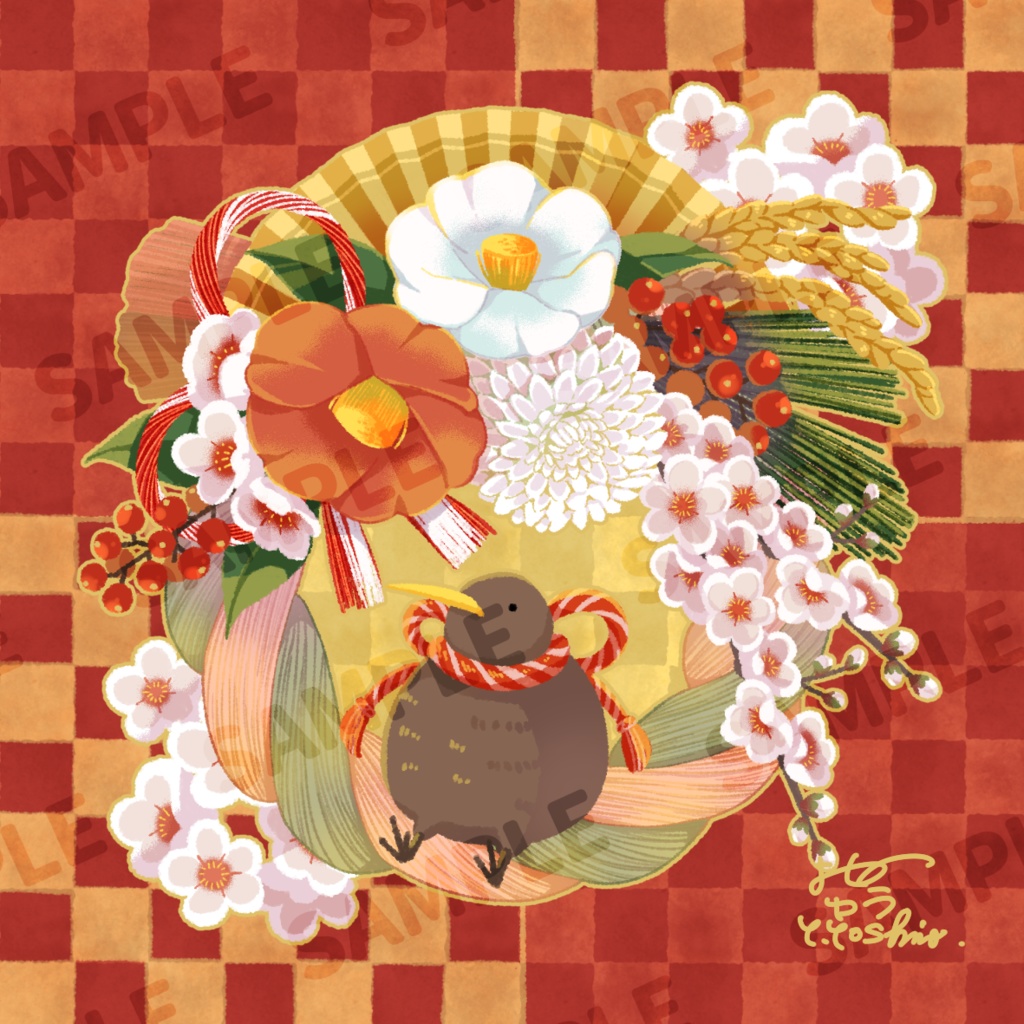 キーウィのお正月飾り