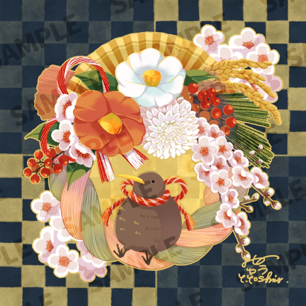 キーウィのお正月飾り