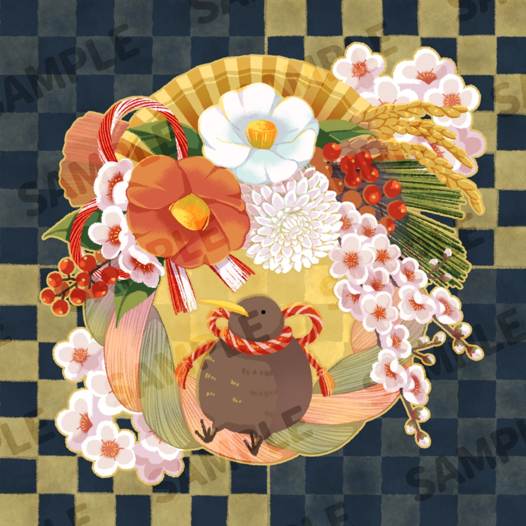 キーウィのお正月飾り