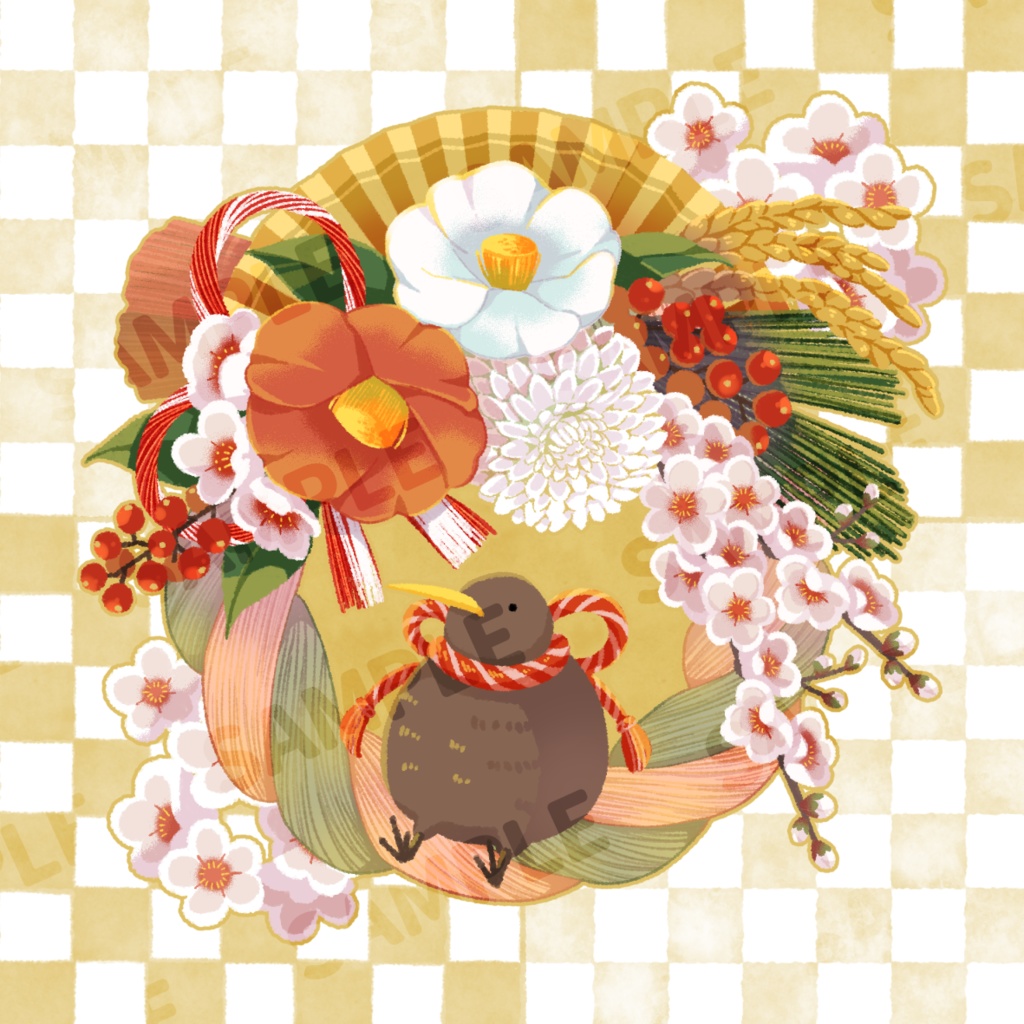 キーウィのお正月飾り