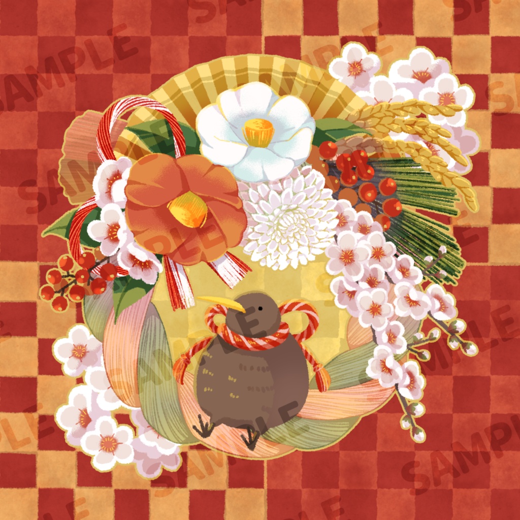 キーウィのお正月飾り