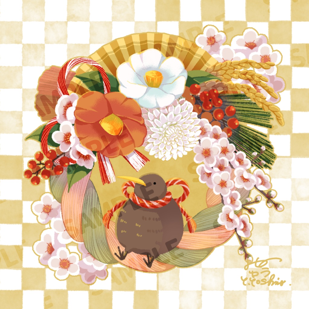 キーウィのお正月飾り