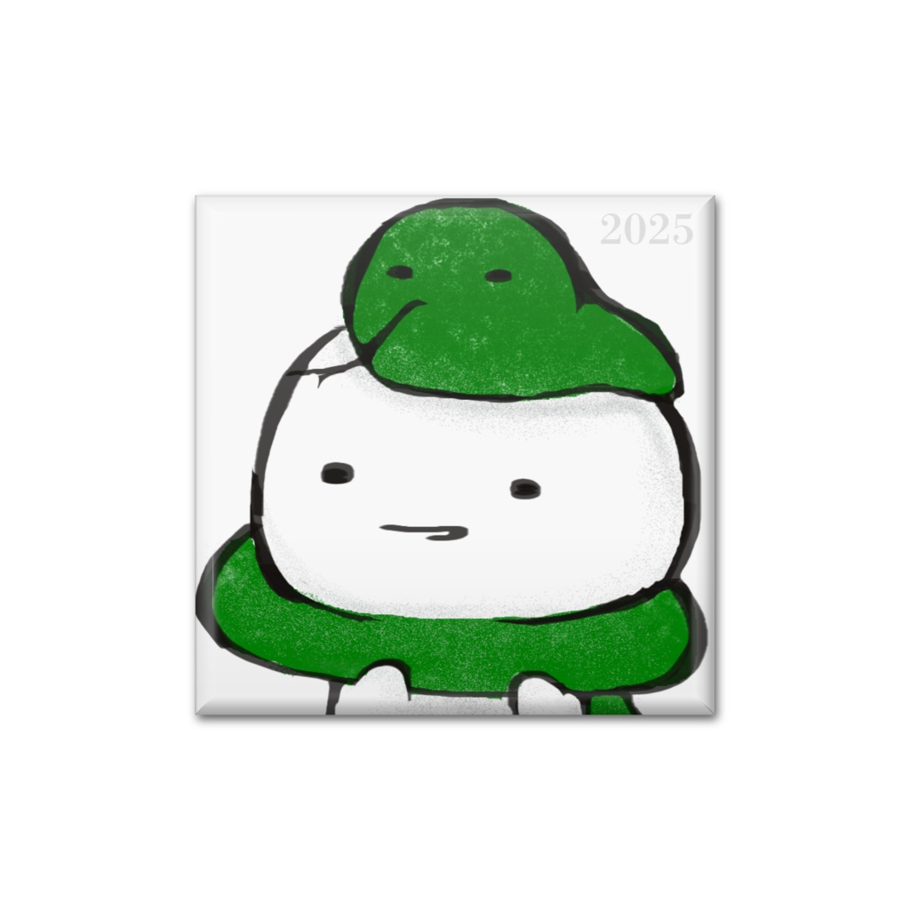 干支こだま(巳)缶バッチ