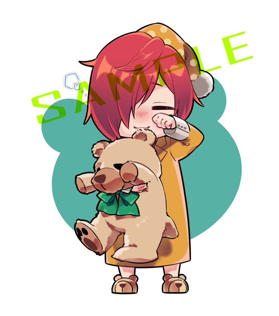 アクリルキーホルダー「眠い」