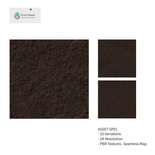 EnomAsset Forest Soil 森の土壌 10種 vol.1 VRChat Cluster Unity ワールド制作 背景素材 テクスチャ 自然環境 3D素材