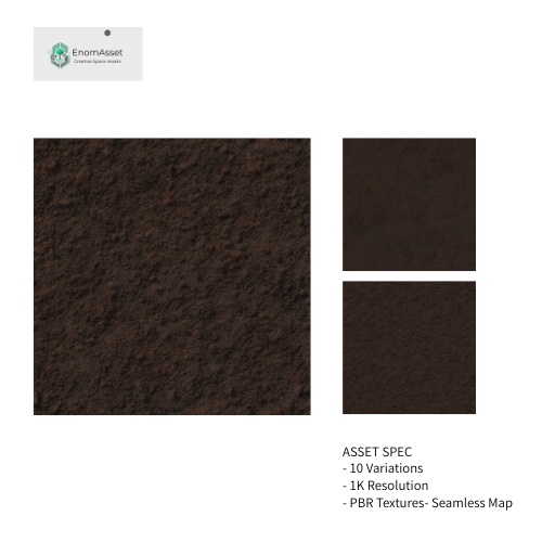EnomAsset Forest Soil 森の土壌 10種 mix01 アクセント VRChat Cluster Unity ワールド制作 背景素材 テクスチャ 自然環境 3D素材