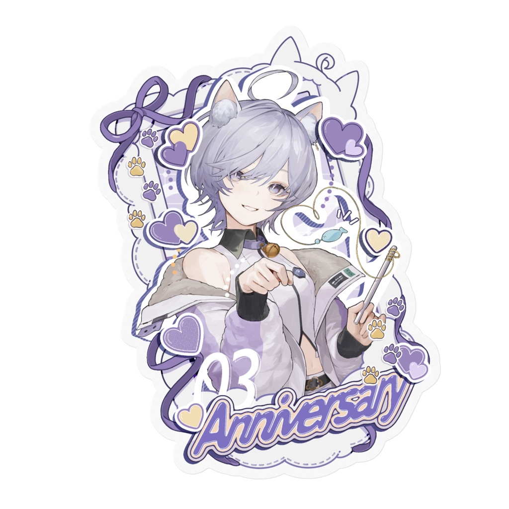 透垣よる 3周年記念|anniversary ステッカー