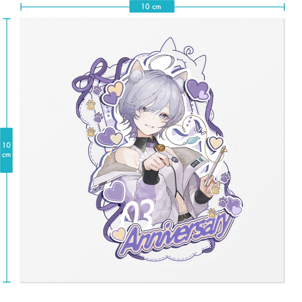 透垣よる 3周年記念|anniversary ステッカー