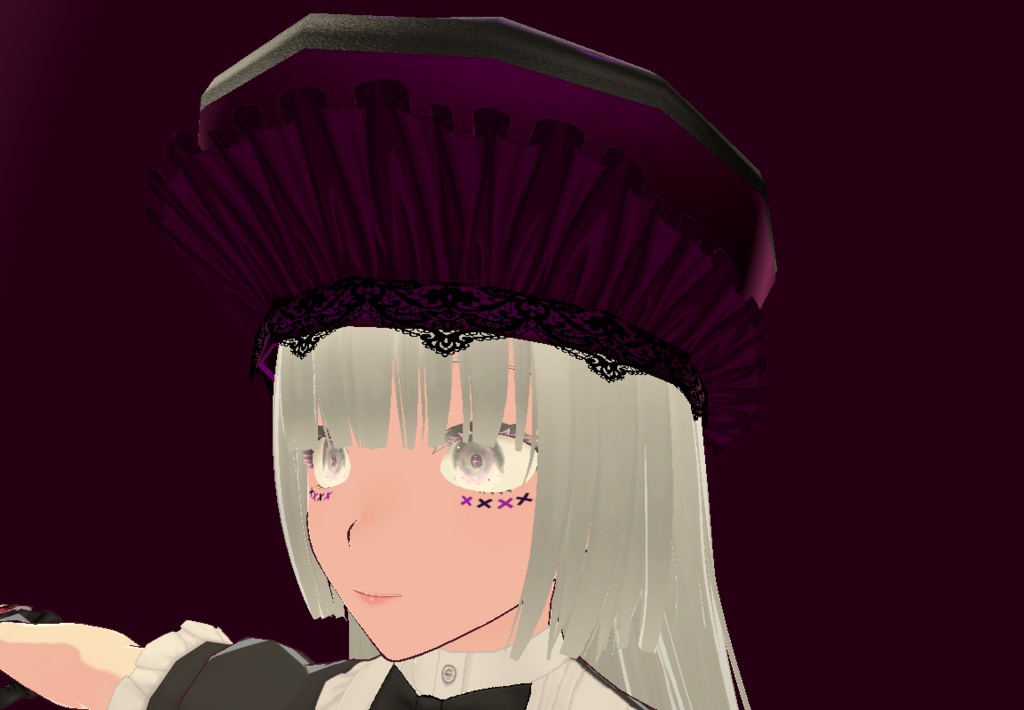 【VRChat向け】ゴシックレースベレー帽 5色セット【PhysBone対応・lilToon】