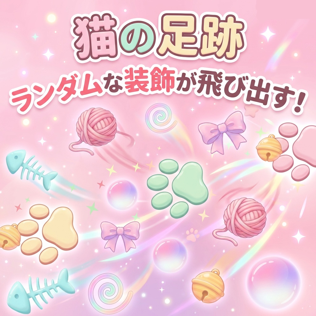 【VRChat向け】歩くと飛び出す！猫の足跡ぱーてぃくる