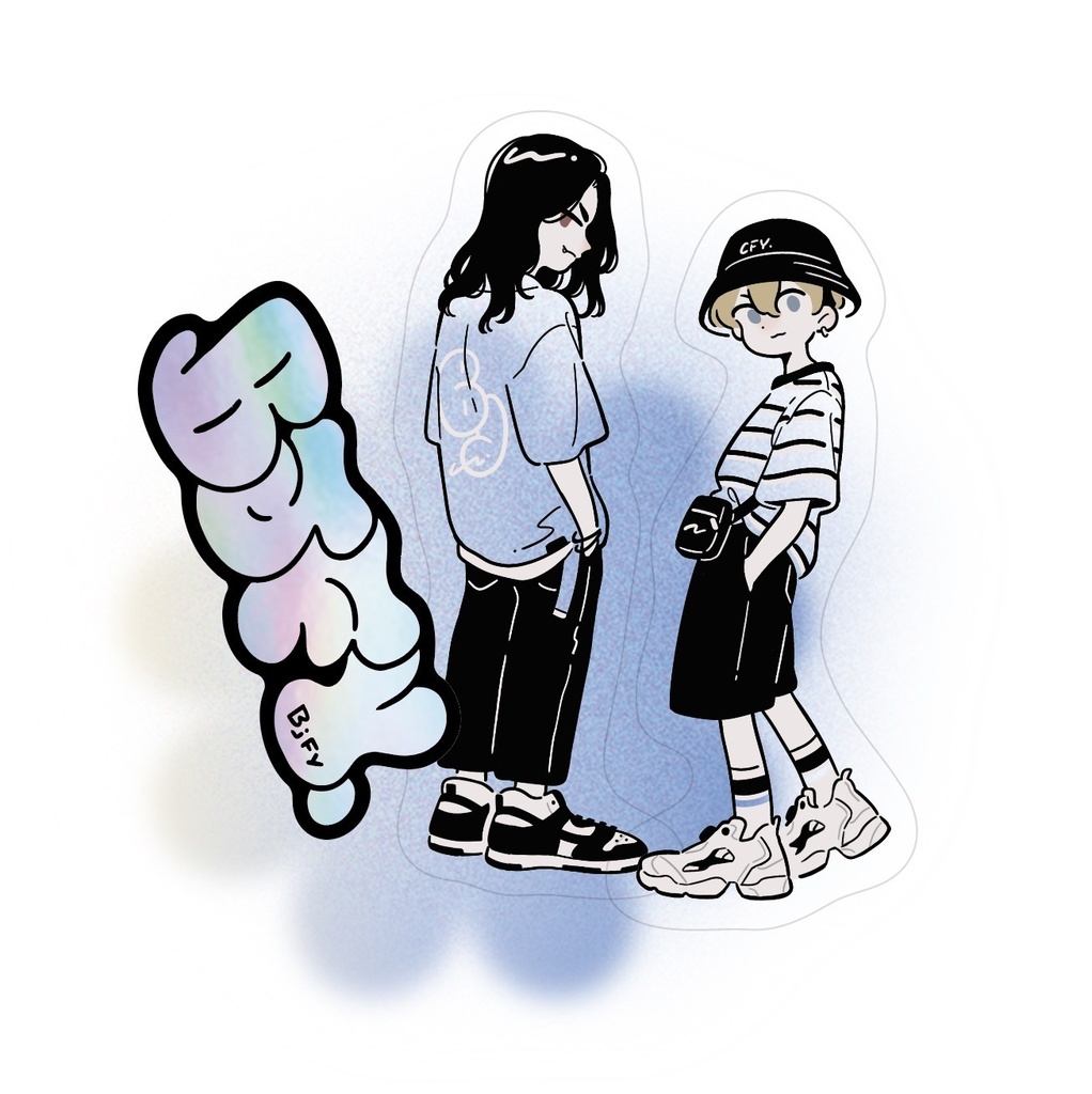 ばじふゆ クリアステッカー