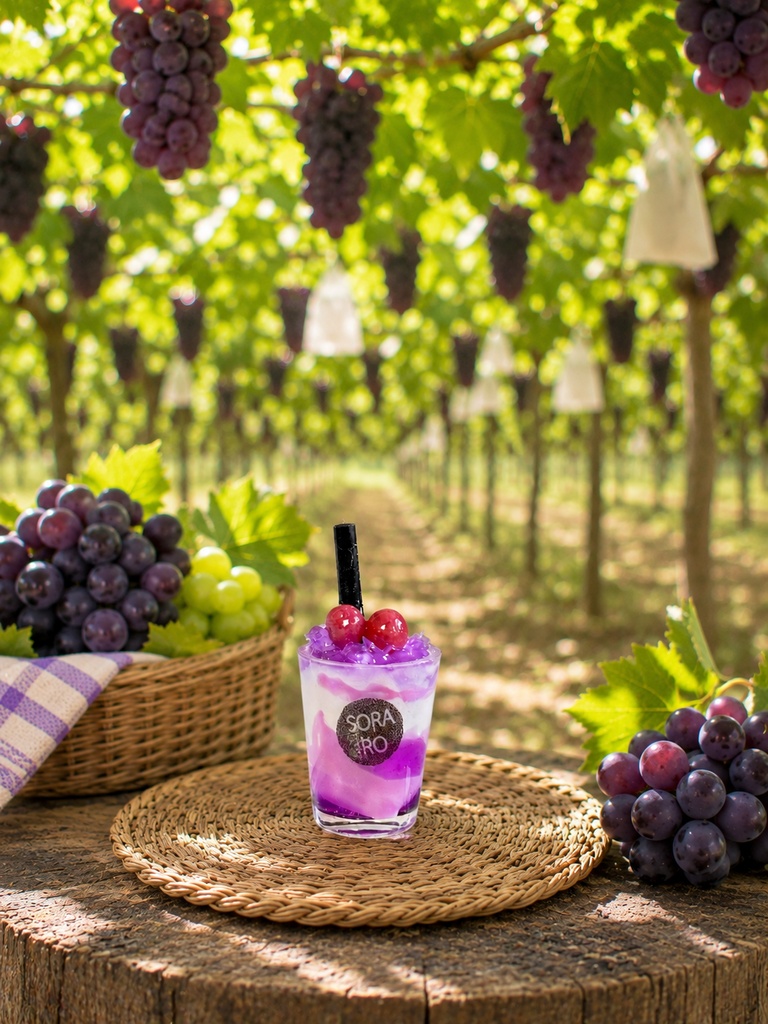 ぶどうドリンク🍇こおりとソーダ🧊