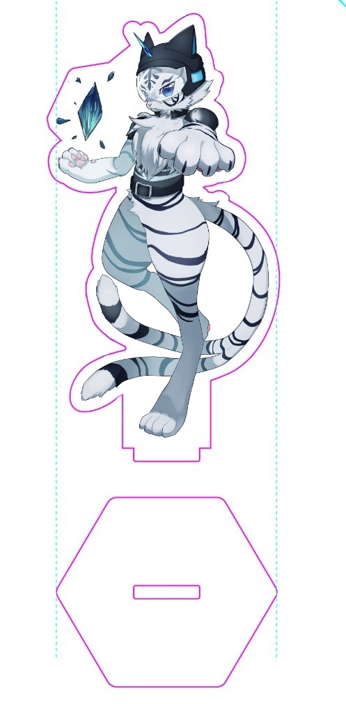 オリジナルキャラ【ホワイトタイガー】アクリルスタンド