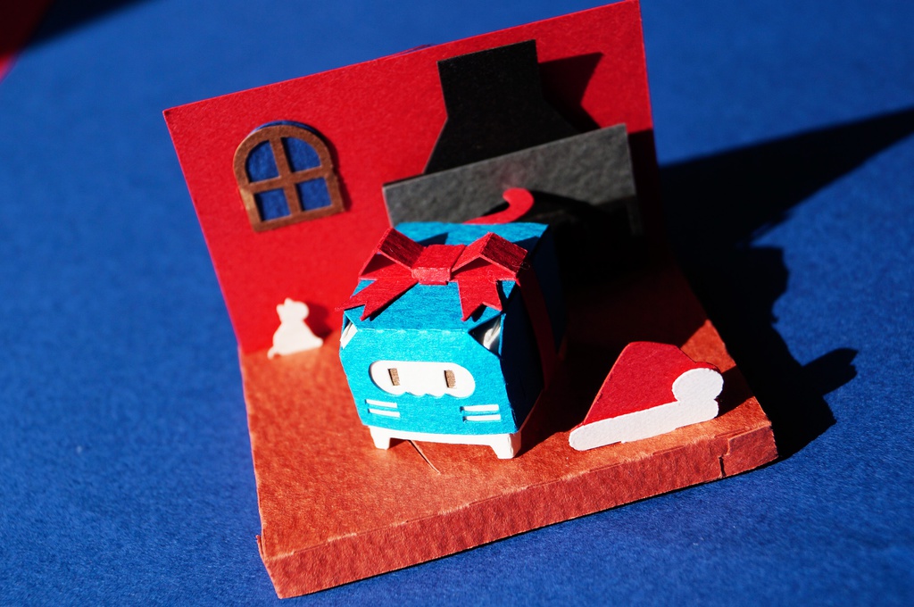 はこねこ　りぼん　あおあか　[クリスマス]