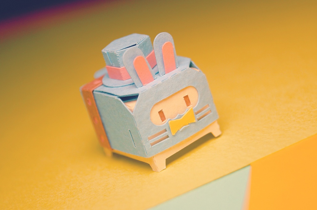 はこねこ うさぎ ぼうし みずいろ