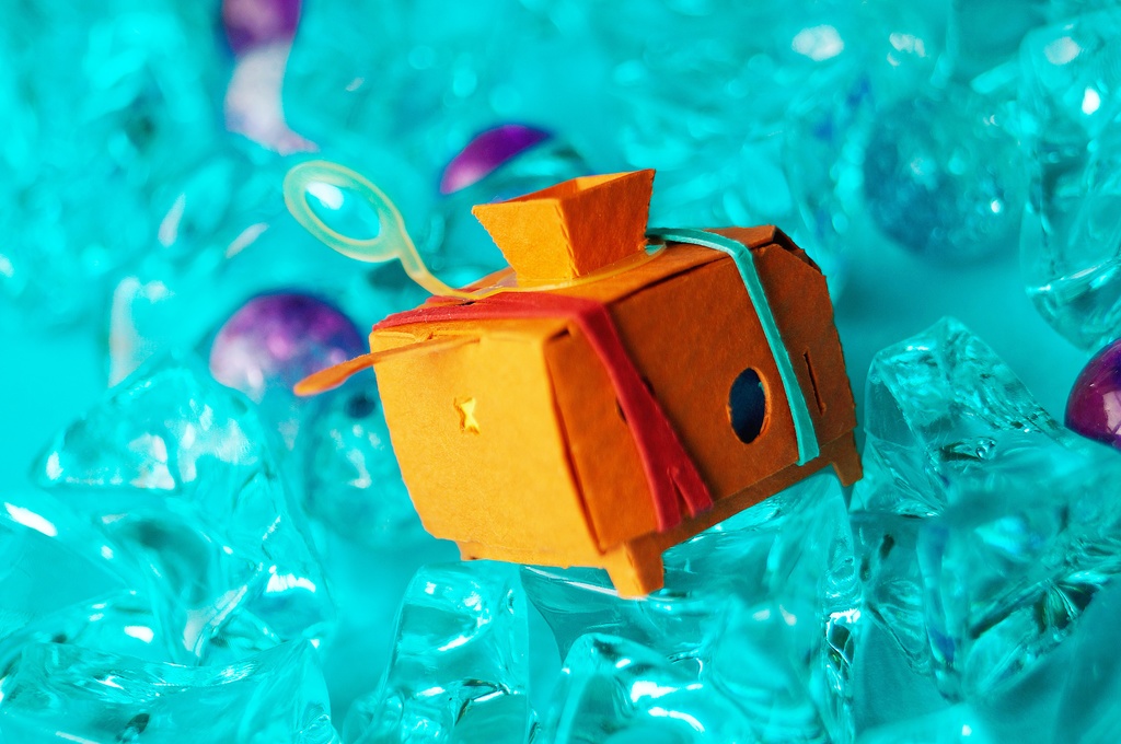 はこねこ みずふうせん オレンジ