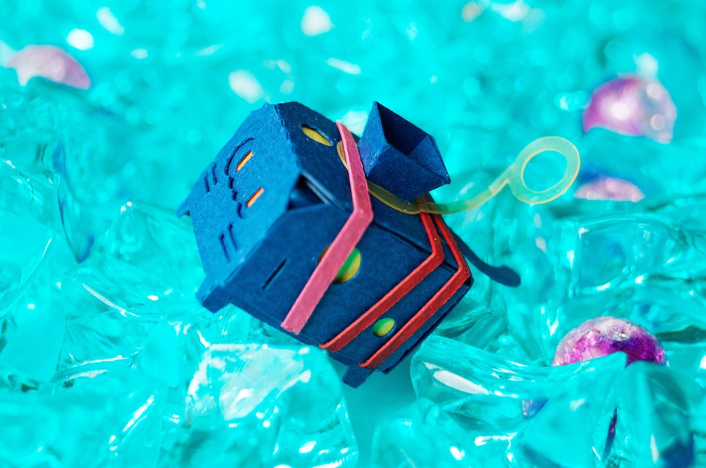 はこねこ みずふうせん あお