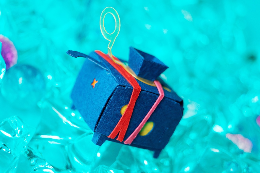 はこねこ みずふうせん あお