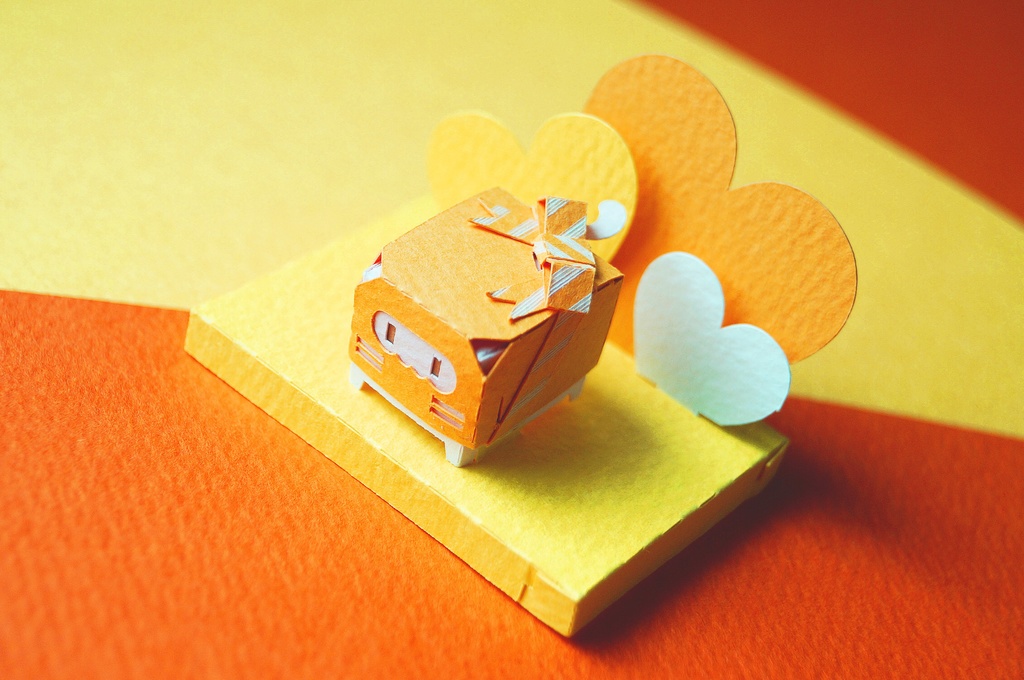 はこねこ バレンタイン きいろ しまりぼん