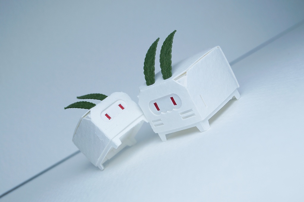 はこねこ ゆきうさぎのおやこ