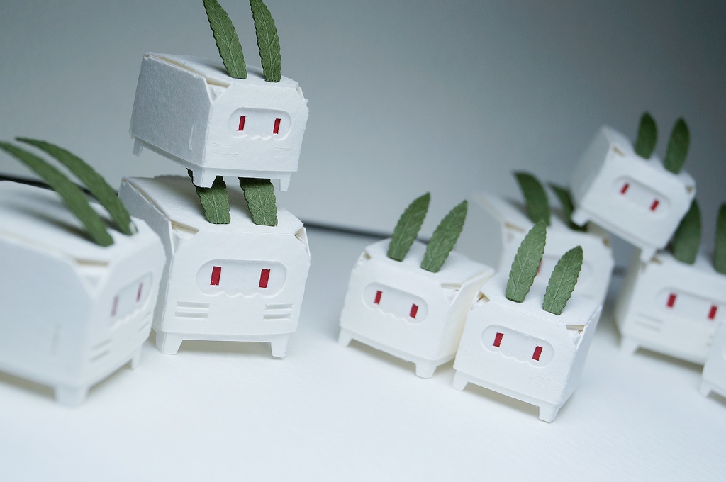 はこねこ ゆきうさぎのおやこ