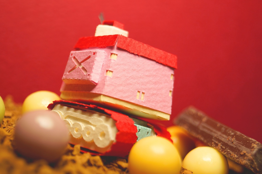 【プリン戦車型ペーパークラフト】プリタン NO.3