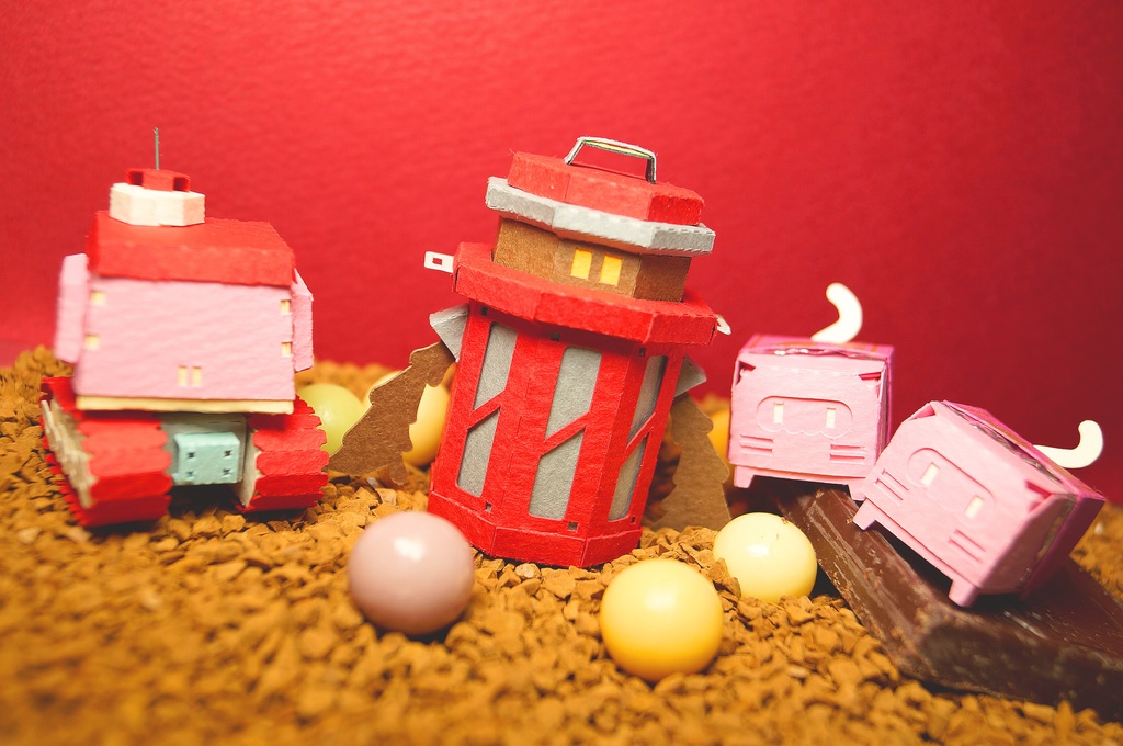 【プリン戦車型ペーパークラフト】プリタン NO.3