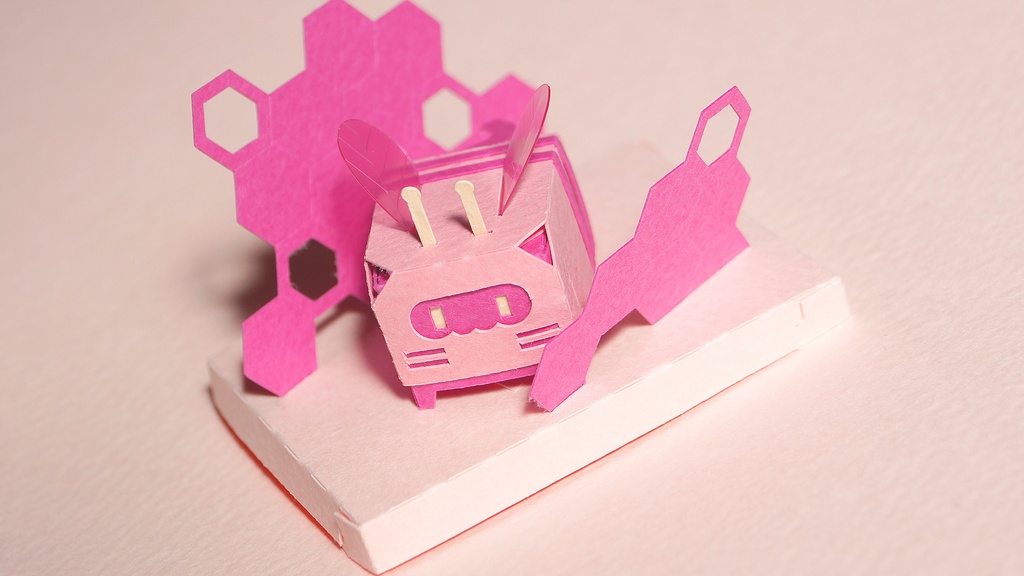 はこねこ みつばち ピンク