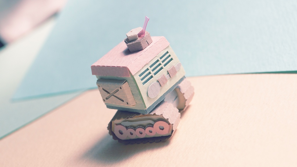 【プリン戦車型ペーパークラフト】プリタン NO.4