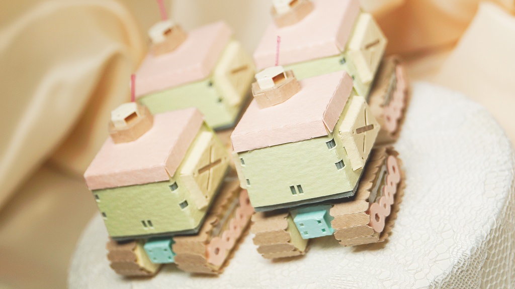 【プリン戦車型ペーパークラフト】プリタン NO.4