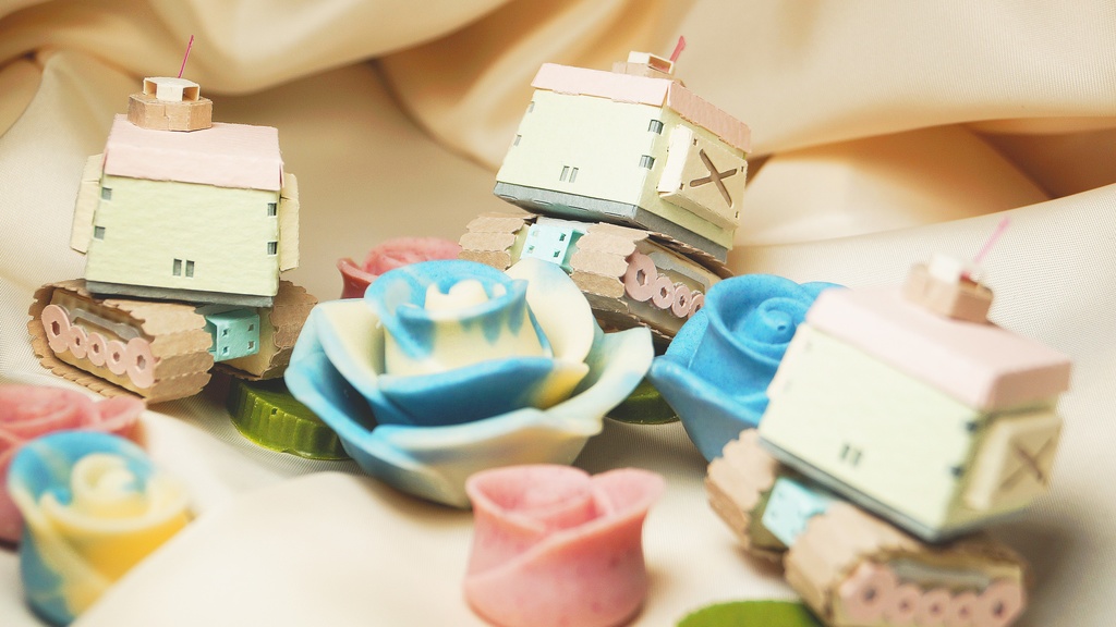 【プリン戦車型ペーパークラフト】プリタン NO.4